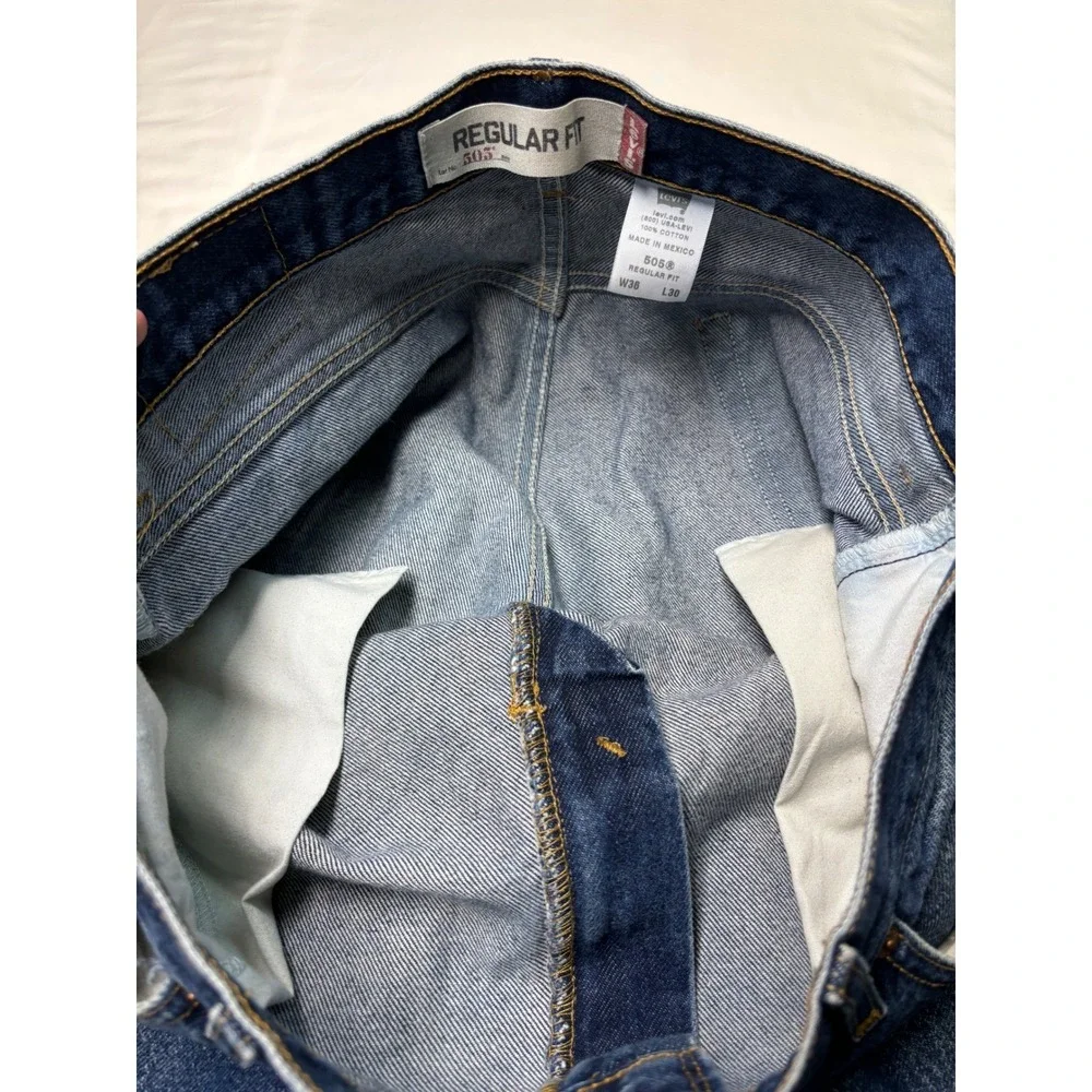 Levi's 505 Regular Fit‎ Jeans W36 L30 Men's Denim Blue Five Pocket Casual